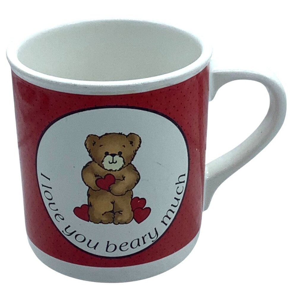Vtg House Of Lloyd 1986 Ceramic Mug I Love You Beary Much Teddy Bear Valentine's